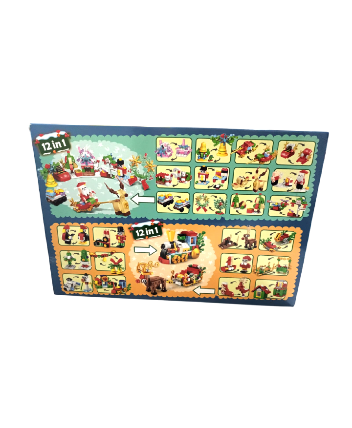 Calendario de Adviento "Merry Christmas" – Set de construcción 2 en 1