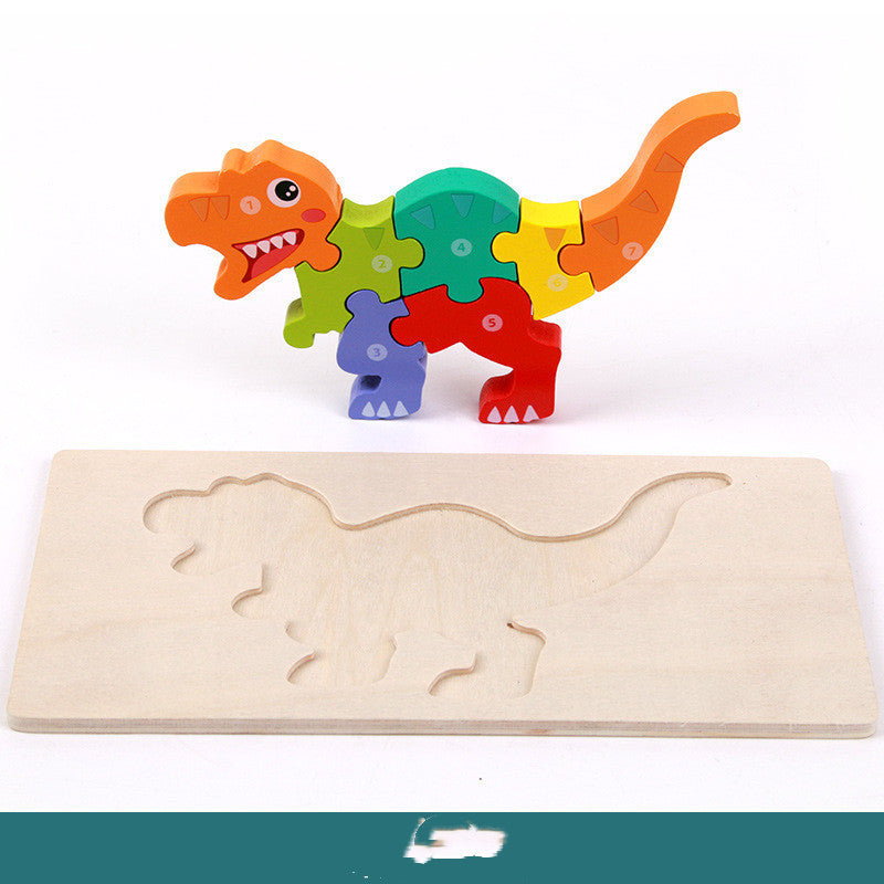 DinoPuzzle Montessori 3D – Rompecabezas Educativo de Madera
