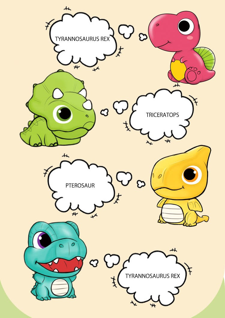 Caja mecánica de dinosaurio adorable