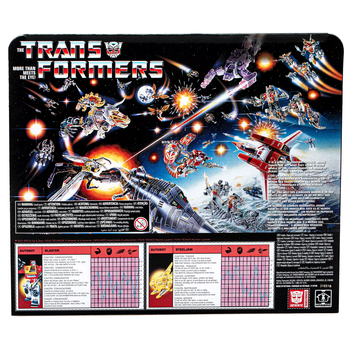 Transformers 40 Aniversario – Autobot Blaster y Steeljaw