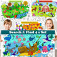 Set de 4 Pósters Gigantes para Colorear – Granja, Mar, Zoológico y Bosque