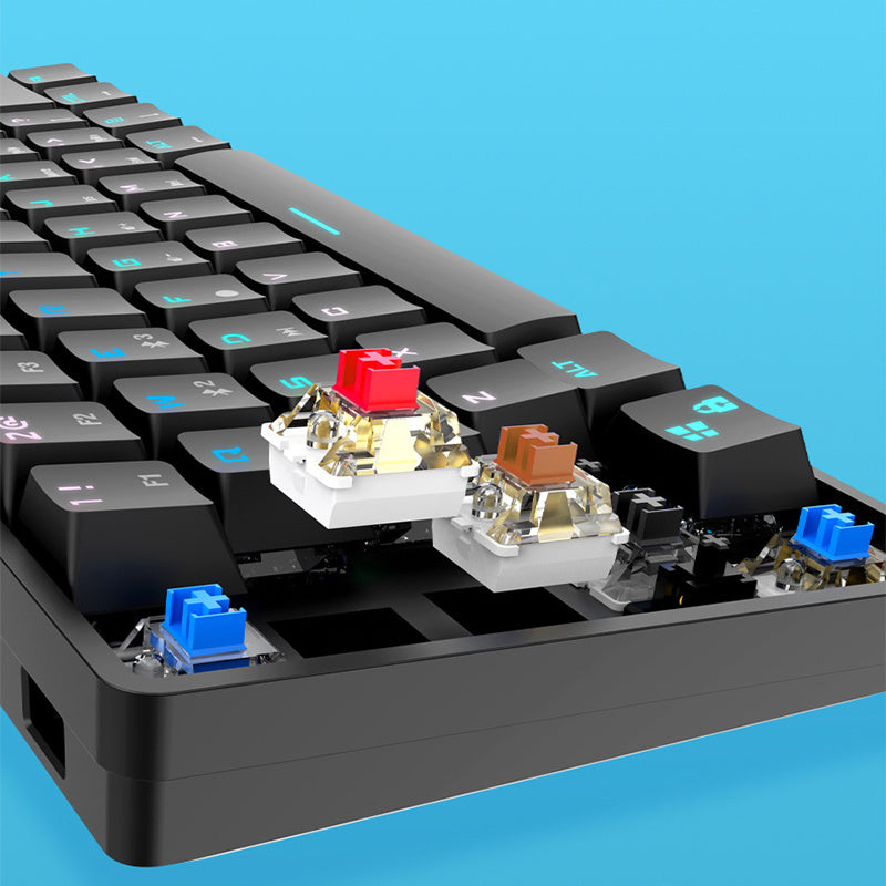 Teclado Mecánico Inalámbrico Bluetooth con Keycaps PBT de Colores