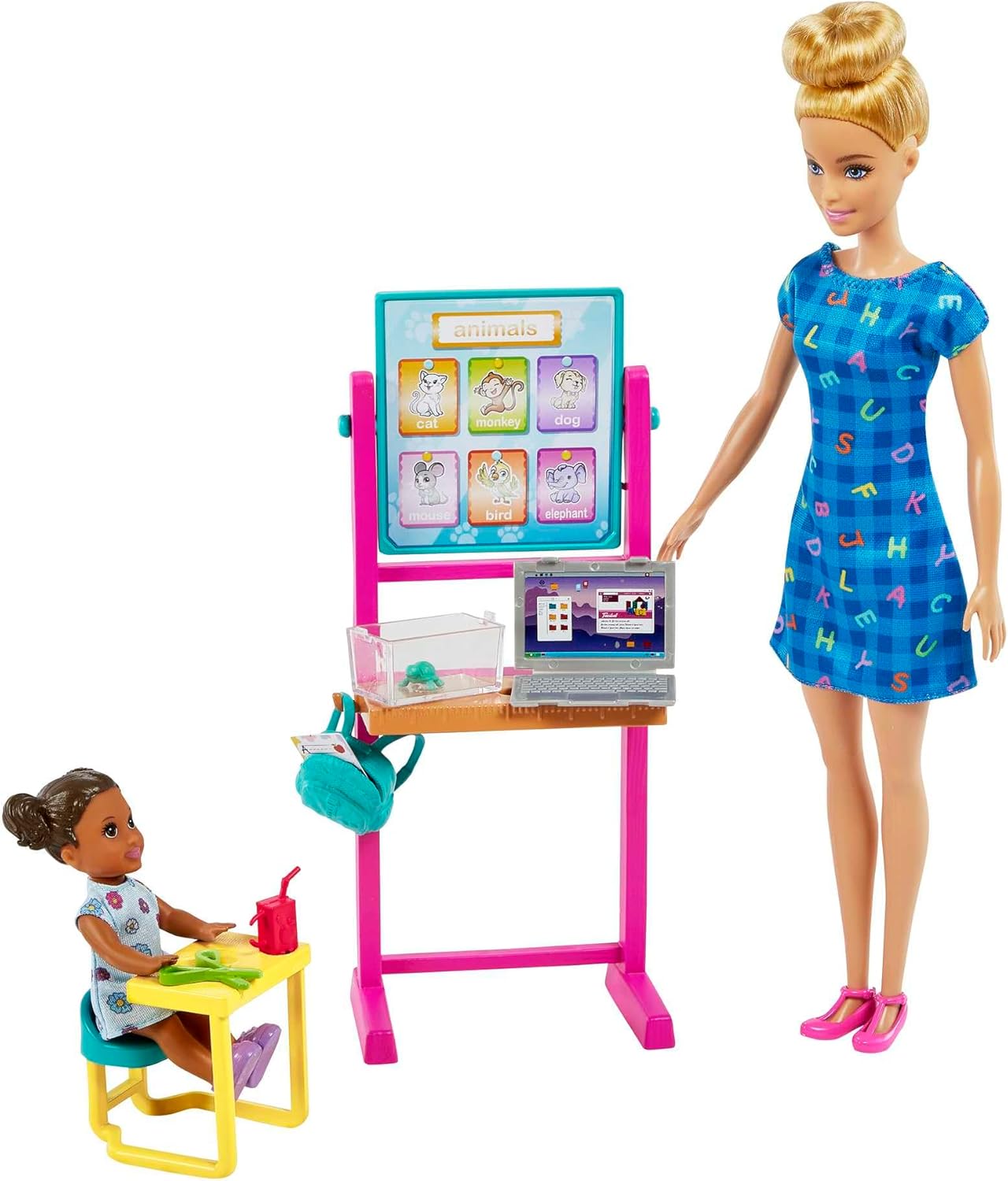 Barbie Profesiones - Set de Juego Maestra Rubia con Bebé