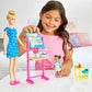 Barbie Profesiones - Set de Juego Maestra Rubia con Bebé