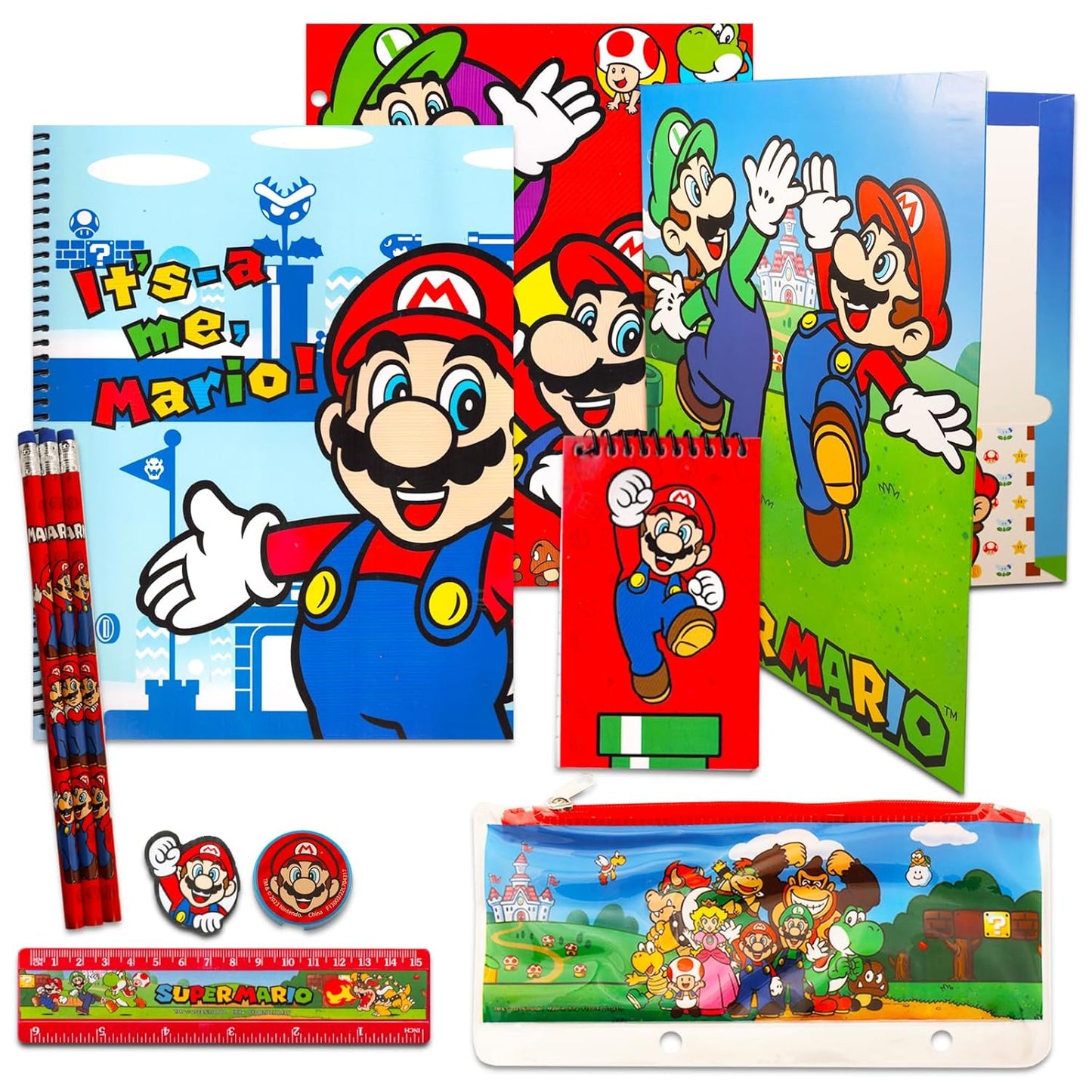 Super Mario - Set de Papeleria 11 piezas
