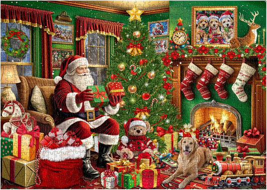 Calendario de Adviento + Rompecabezas 1000 Piezas – Cabaña Navideña