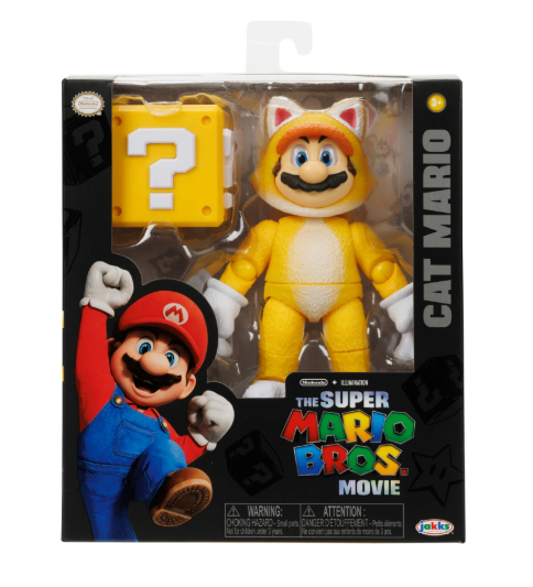 Cat Mario (41728) Figura de Acción con Accesorio de Bloque de Pregunta
