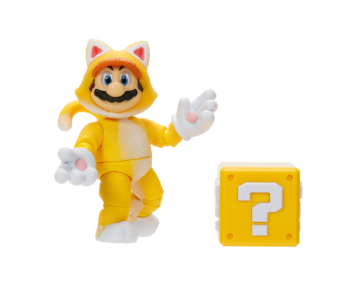 Cat Mario (41728) Figura de Acción con Accesorio de Bloque de Pregunta