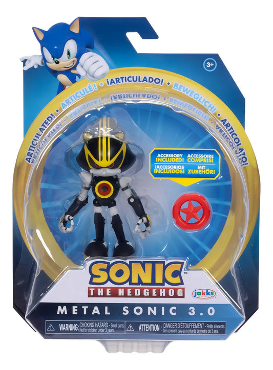 Metal Sonic 3.0 – Figura Articulada de 10 cm con Estrella Roja