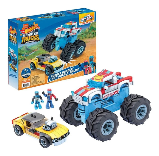 Mega Construx Hot Wheels Monster Trucks – Rodger Dodger & Hot Wheels Racing