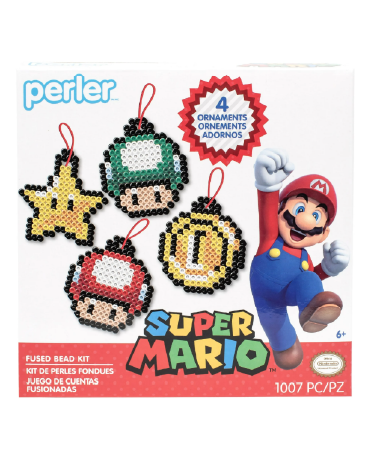 Kit de Adornos con Cuentas Termofusibles de Super Mario de Nintendo