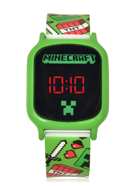 Minecraft Reloj Unisex Infantil con Pantalla LED "TNT CREEPER" (MIN4047WM)