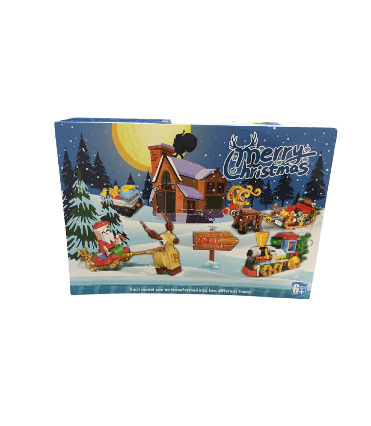 Calendario de Adviento "Merry Christmas" – Set de construcción 2 en 1