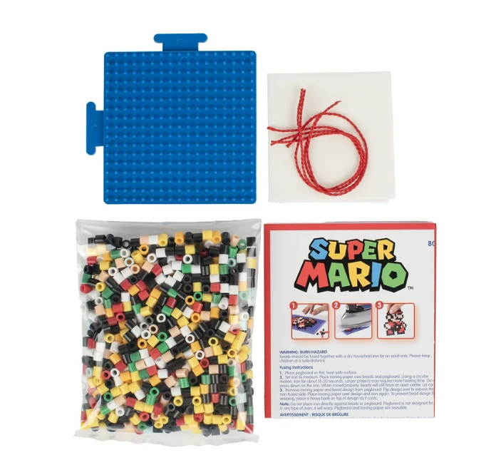 Kit de Adornos con Cuentas Termofusibles de Super Mario de Nintendo