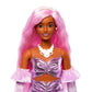 Barbie Fashionista Muñeca Deluxe – Cabello Rosa y Vestido Brillante