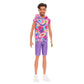 Ken® Fashionistas™ – Camisa Colorida y Short Morado