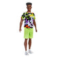Ken® Fashionistas™ – Camisa Camuflaje y Shorts Verde Neón