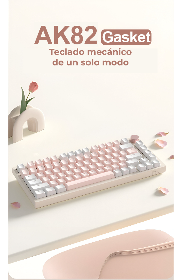 Teclado Mecánico Tulipanes al Viento