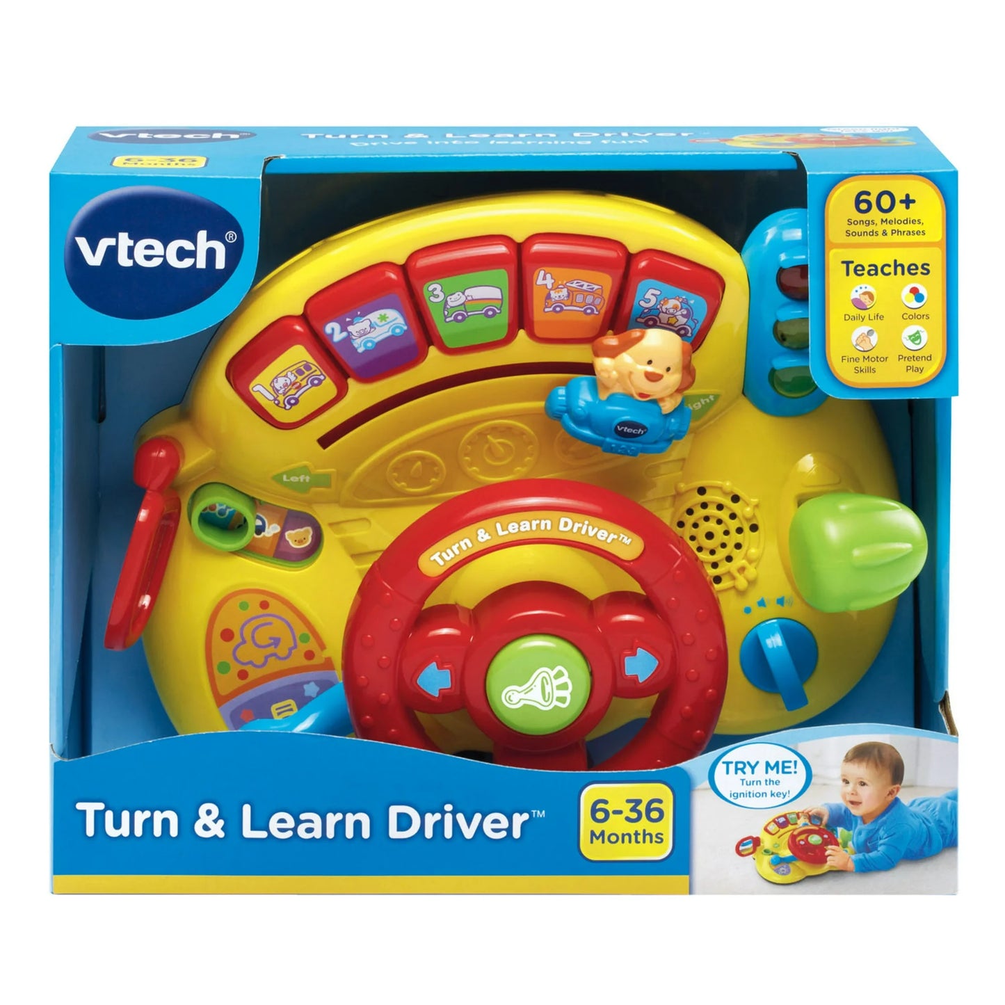 VTech Turn & Learn Driver – Juguete Educativo para Bebés y Niños Pequeños